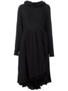 Aleksandr Manamïs Ruffle Collar Dress, Women's, Size: Ii, Black, Linen/flax/polyester