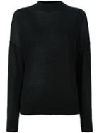 6397 'mock' Sweater, Women's, Size: Medium, Black, Merino