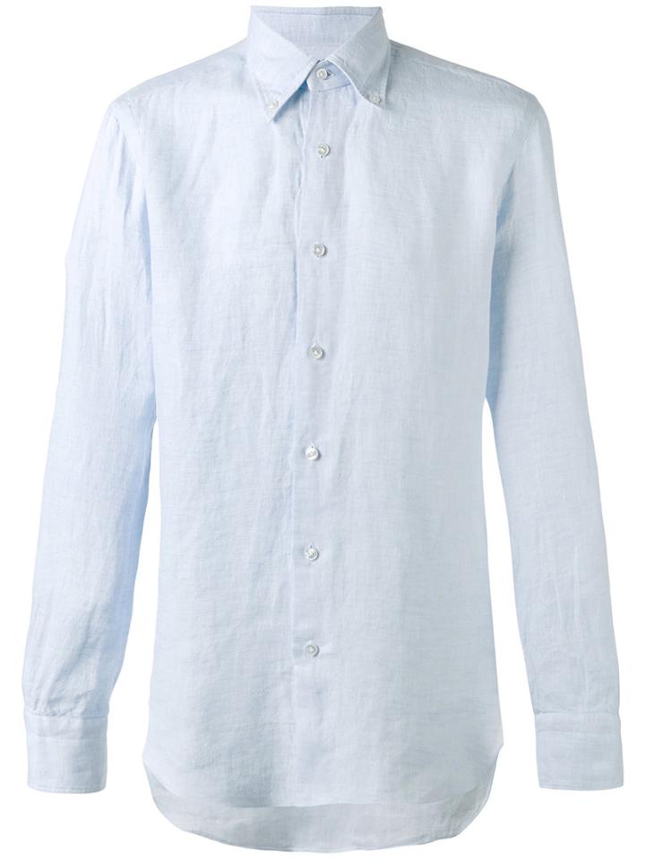 Barba - Chambray Shirt - Men - Cotton - 41, Blue, Cotton