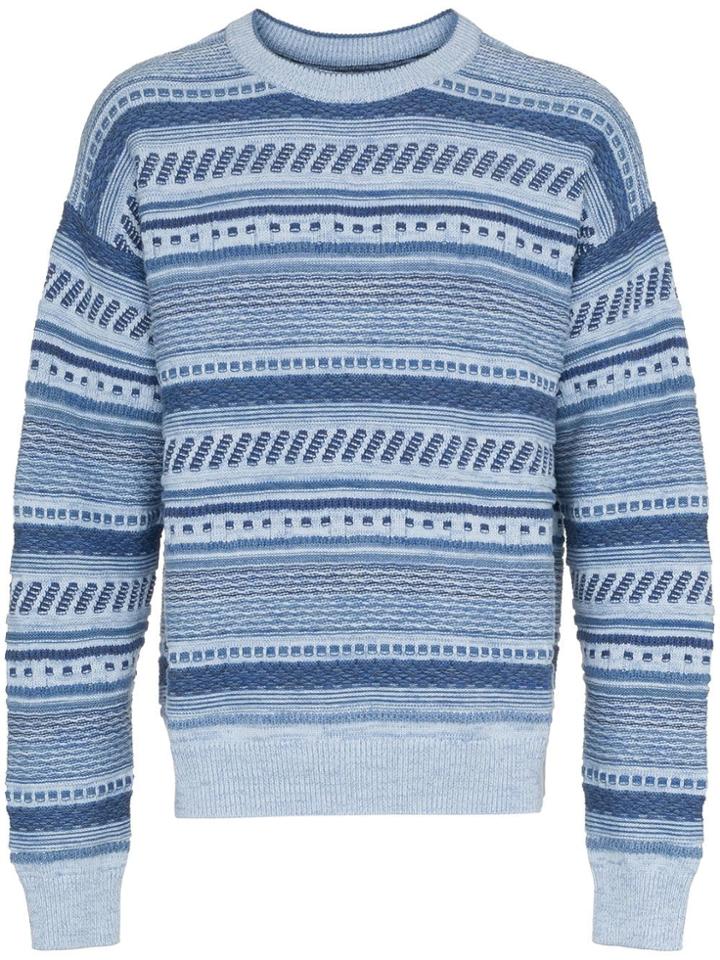 Napa By Martine Rose D-alder Stripe Knitted Jumper - Blue