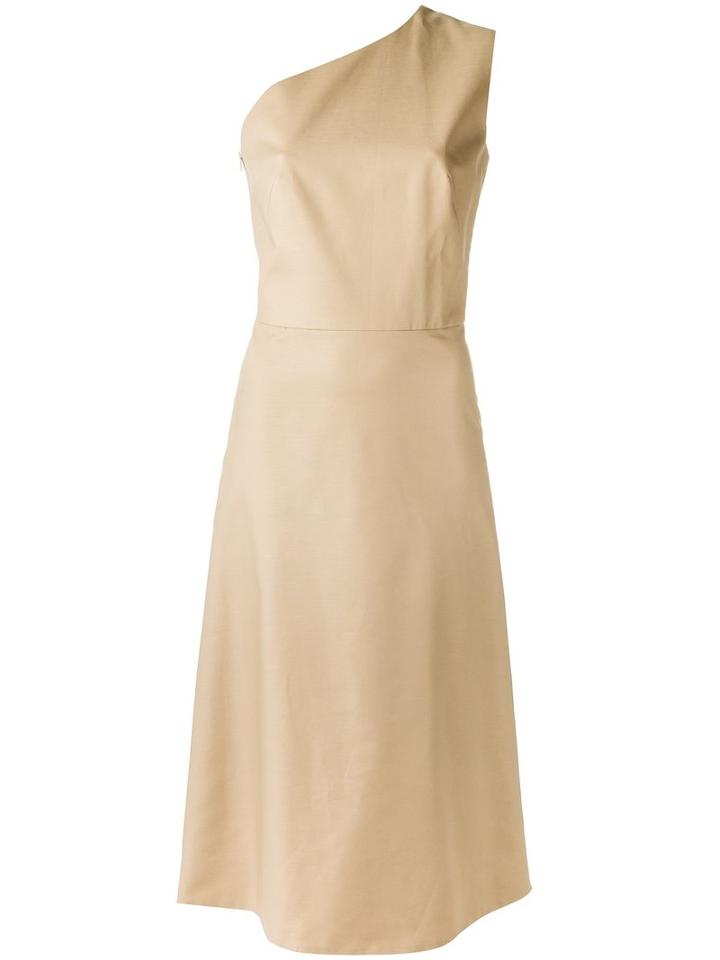 Andrea Marques - Asymmetric Dress - Women - Cotton - 38, Nude/neutrals, Cotton