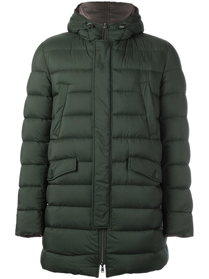 Herno Drawstring Hooded Mid-length Coat