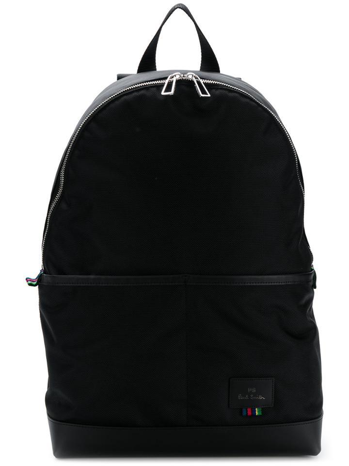Ps By Paul Smith Logo Zipped Backpack - Black