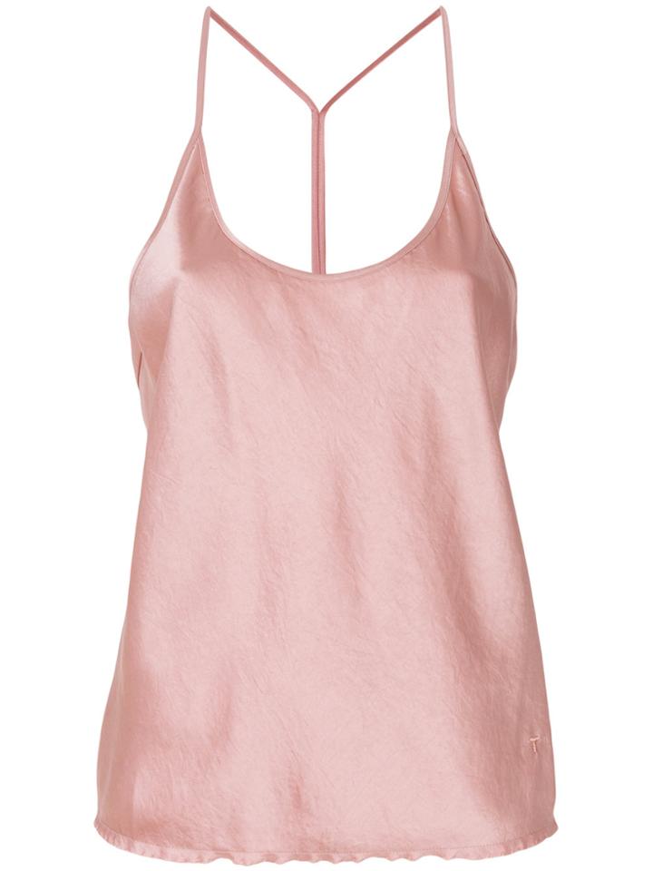 T By Alexander Wang Fitted Camisole Top - Pink & Purple