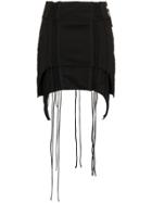 Helmut Lang Aviator Asymmetric Mini-skirt - Black