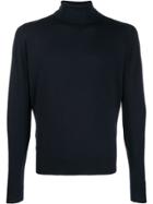 John Smedley Connell Roll-neck Jumper - Blue