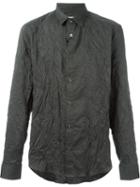 Kenzo Wrinkled Effect Shirt, Men's, Size: 38, Grey, Cotton/polyester