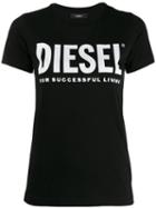 Diesel Pvc Logo Print T-shirt - Black