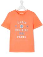 Zadig & Voltaire Kids Logo Embroidered T-shirt - Yellow & Orange