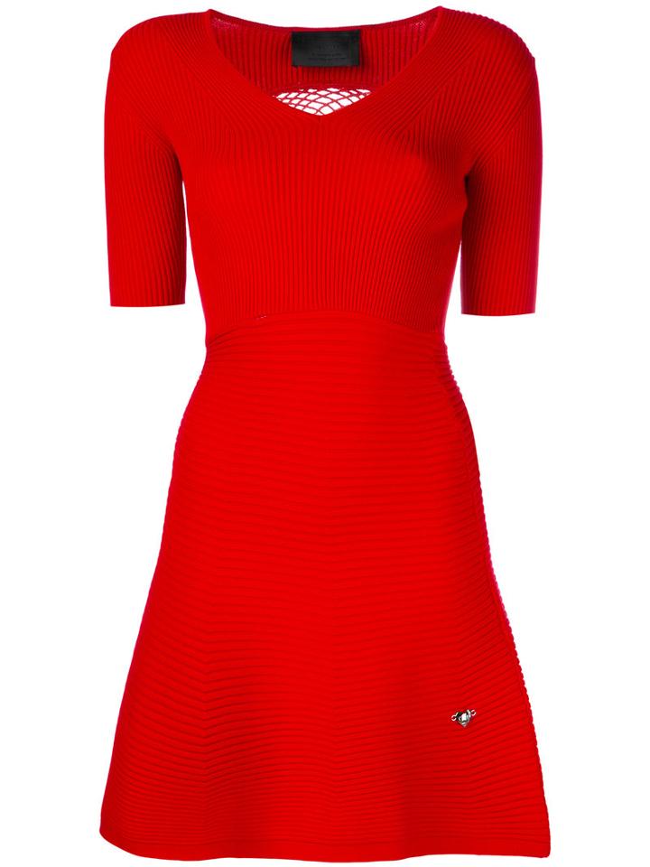 Romanye Dress - Women - Polyester/viscose - Xs, Red, Polyester/viscose, Philipp Plein