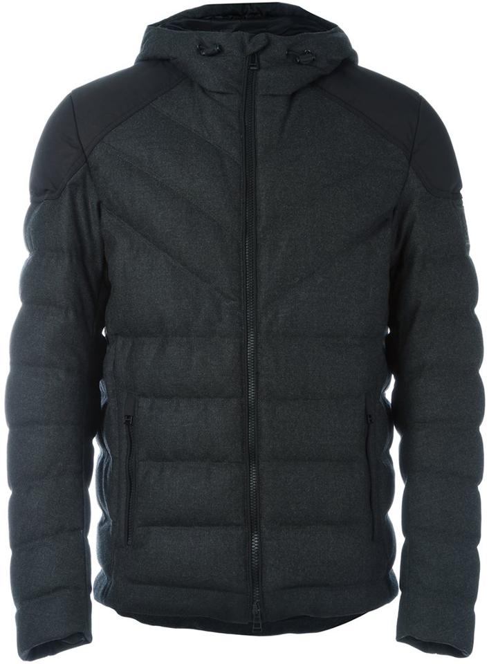 Belstaff Hooded Padded Jacket, Men's, Size: 46, Grey, Feather Down/nylon/polyester/wool