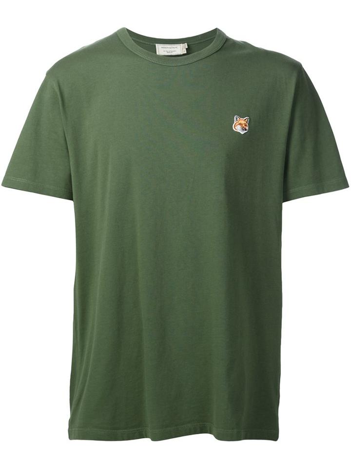 Maison Kitsuné Fox Patch T-shirt, Men's, Size: Xxl, Green, Cotton