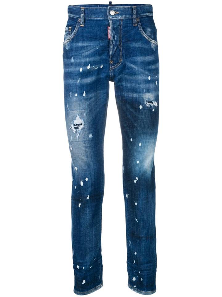 Dsquared2 Ripped Skinny Jeans - Blue