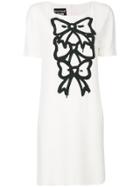 Boutique Moschino Bow Print Dress - White