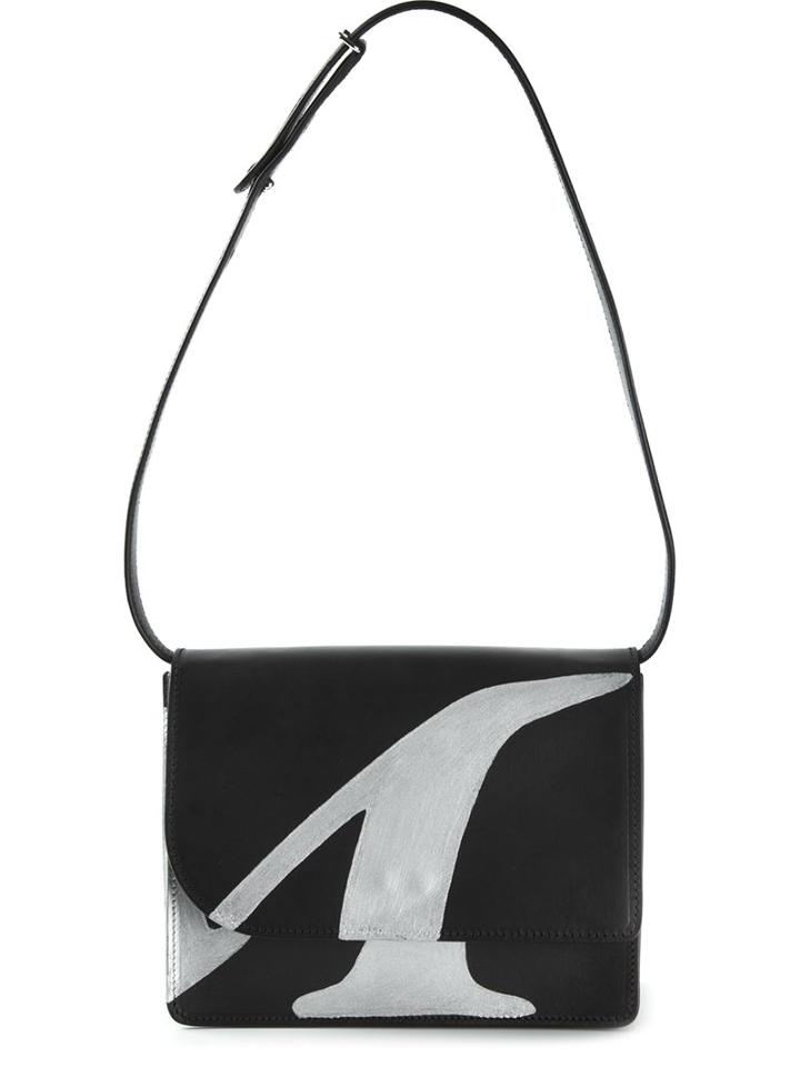 Maison Margiela Hand Painted Shoulder Bag, Women's, Black
