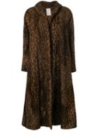 Fendi Pre-owned Leopard Print Oversized Coat - Brown