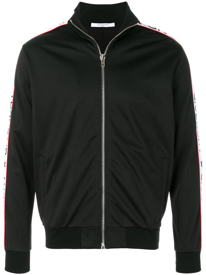 Givenchy Logo Trim Bomber Jacket - Black