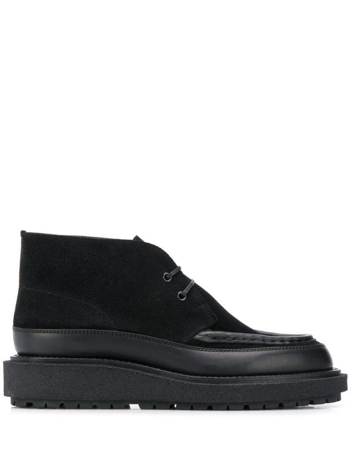 Sacai Platform Lace-up Brogues - Black