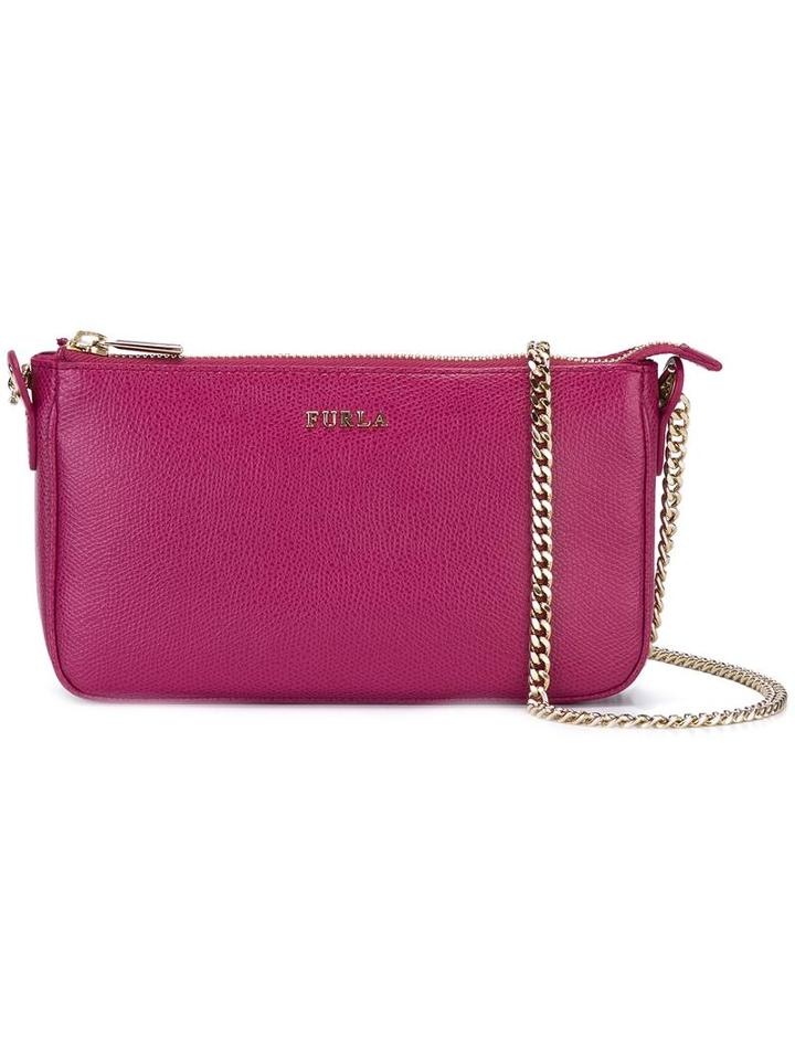 Furla Chain Strap Crossbody Bag, Women's, Pink/purple, Leather