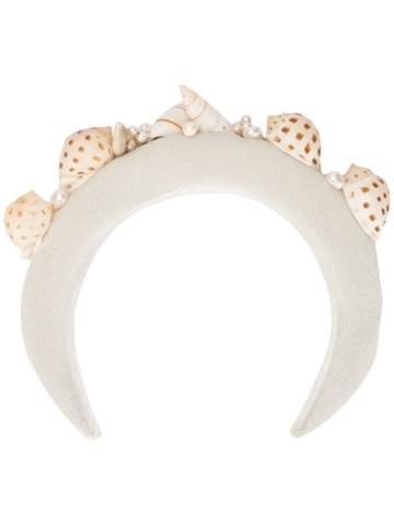 Wald Berlin Shell-embellished Hairband - White