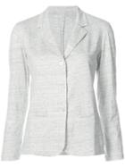 Majestic Filatures - Three Button Blazer - Women - Linen/flax/spandex/elastane - 2, Grey, Linen/flax/spandex/elastane