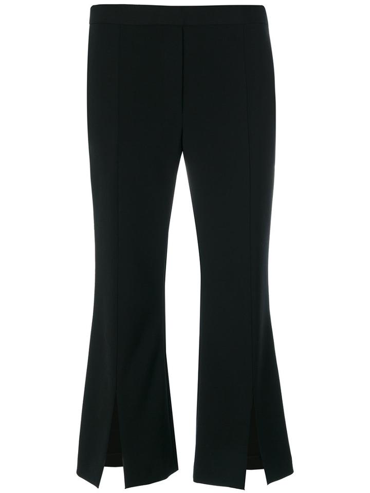 Neil Barrett - Slit Cropped Trousers - Women - Cotton/polyester/spandex/elastane/viscose - 46, Black, Cotton/polyester/spandex/elastane/viscose