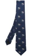 Gucci Wolf Head Tie - Blue