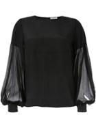 Nina Ricci Billowing Sleeve Blouse - Black
