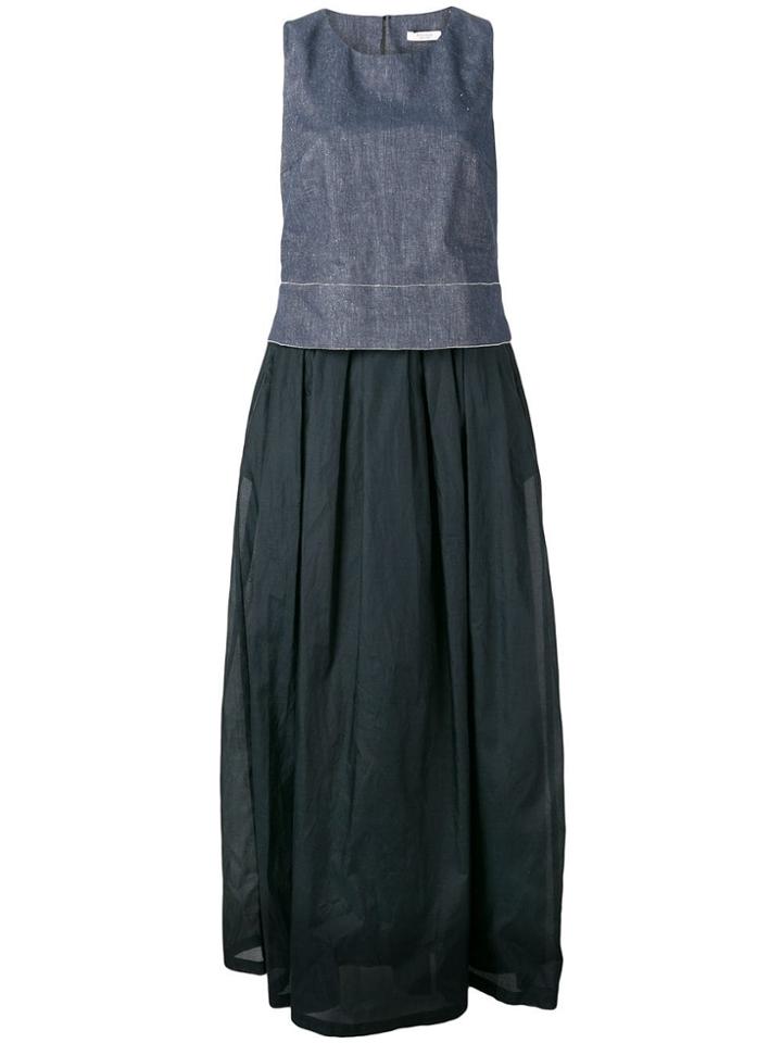 Peserico Denim Evening Dress - Blue
