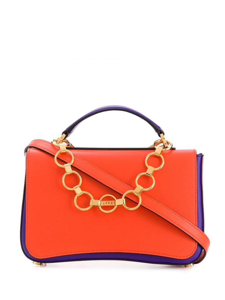 Emilio Pucci Chance Chain Embellished Colourblock Bag - Pink