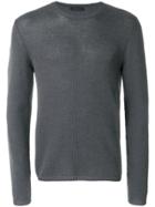 Prada Cashmere Classic Crew Neck Sweater - Grey