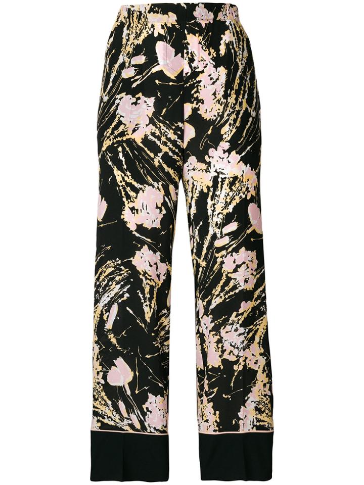 No21 Printed Trousers - Black