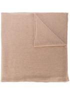 Officine Generale Ribbed Hem Scarf - Brown