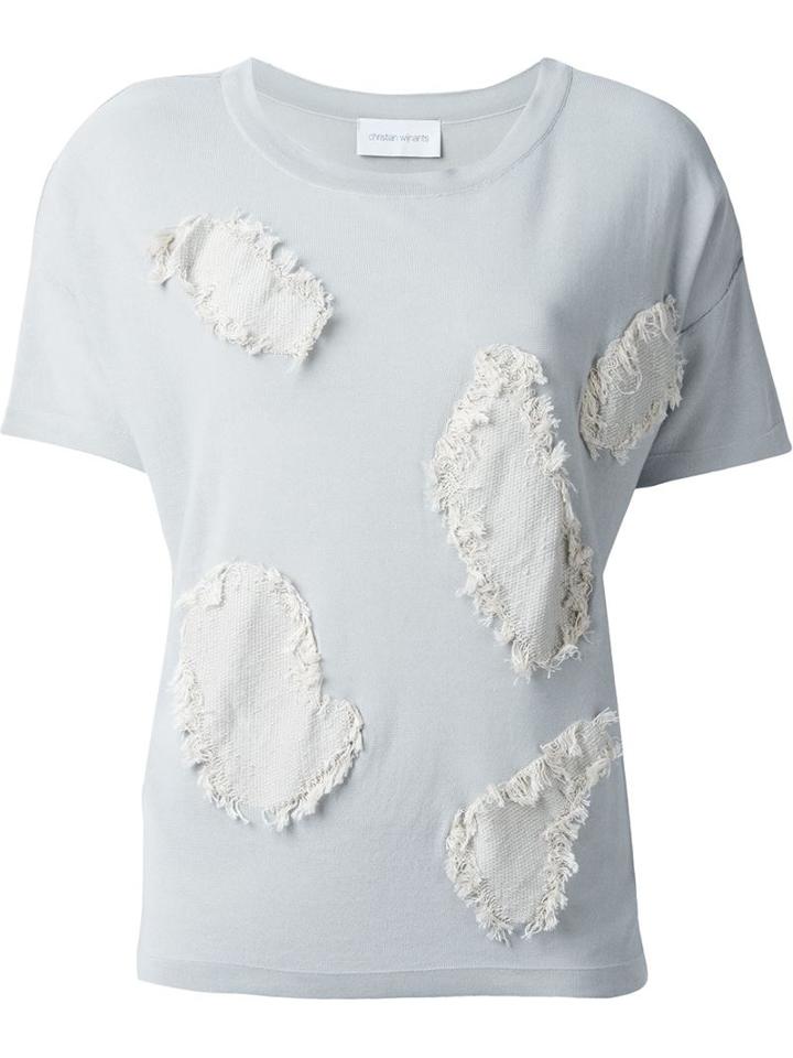 Christian Wijnants Kuna Top, Women's, Size: S, Blue, Cotton/viscose