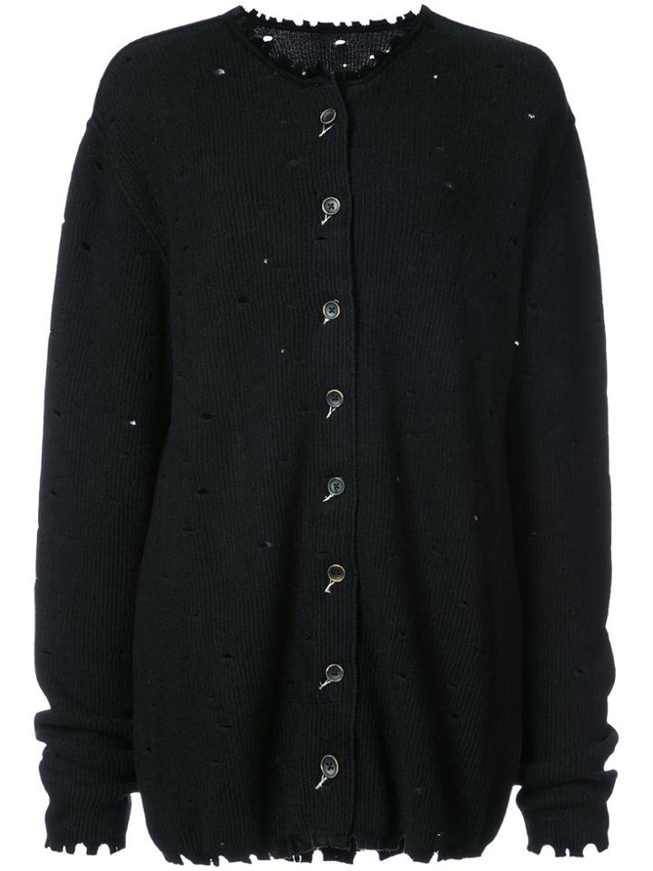 Uma Wang Destroyed Cardigan - Black