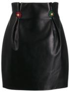 Versace Paper Bag Effect Skirt - Black