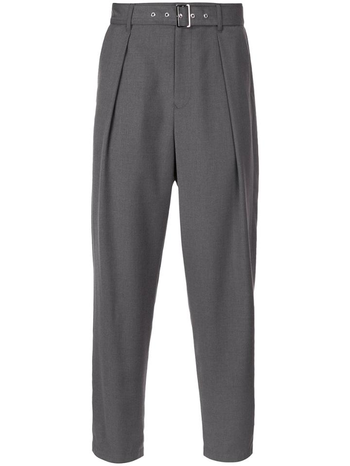 Guild Prime Belted High Waist Trousers - Grey