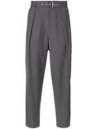 Guild Prime Belted High Waist Trousers - Grey