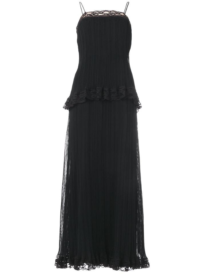 William Vintage 1974 Ribbed Gown - Black
