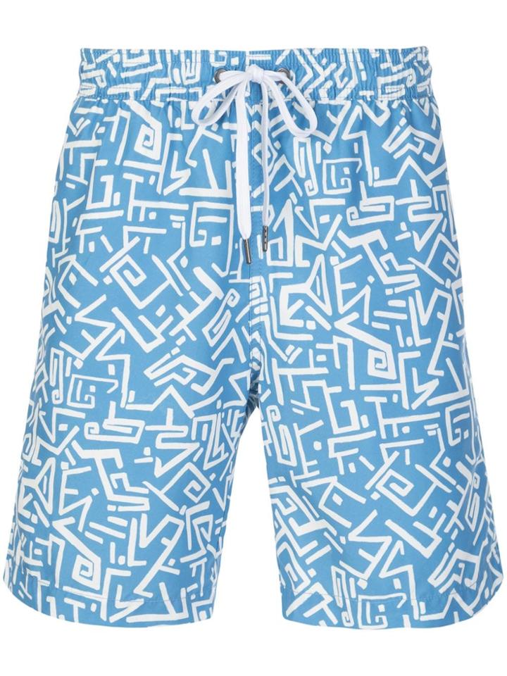 Onia Onia Ms0872 Tribal Marks Synthetic->polyester - Blue