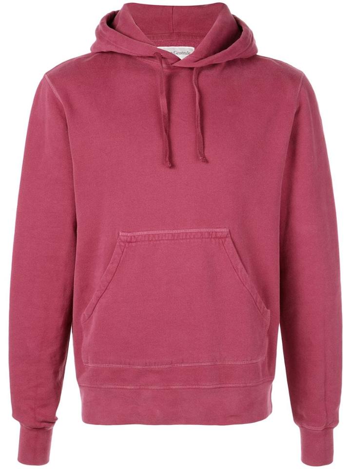 Officine Generale Classic Plain Hoodie - Purple