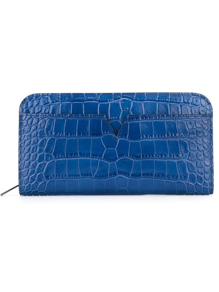 Vince Crocodile Skin Effect Wallet