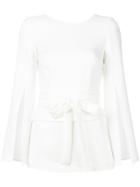 P.a.r.o.s.h. Bow Tie Blouse - White
