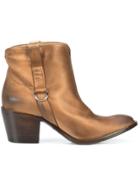 Silvano Sassetti Ankle Cowboy Boots - Brown