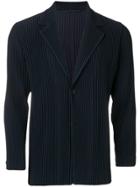 Issey Miyake Men Ribbed Blazer - Blue