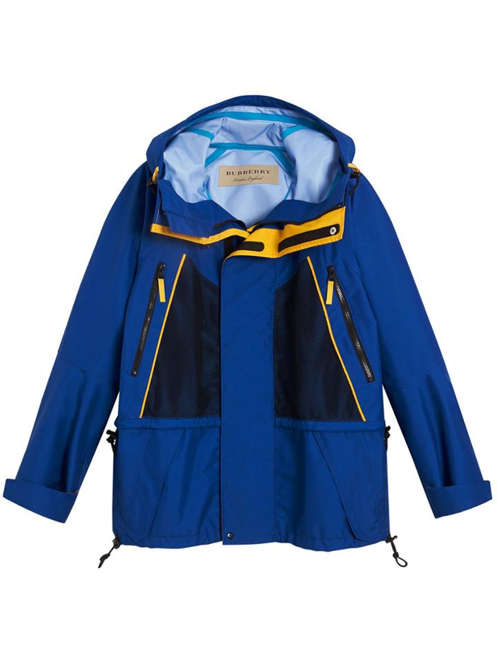Burberry Tri-tone Hooded Jacket - Blue