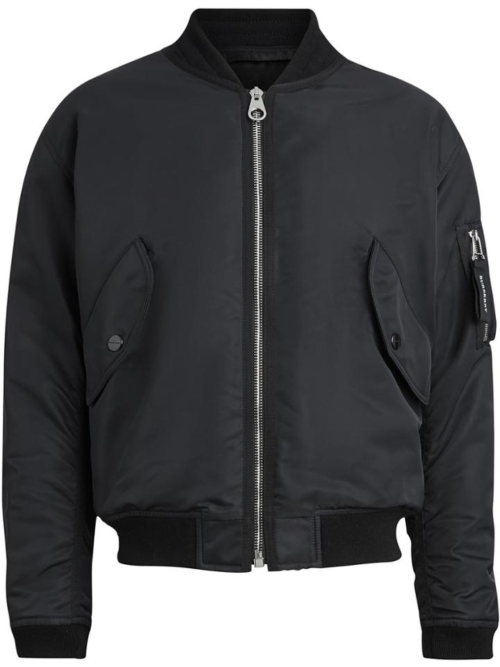 Burberry Nylon Bomber Jacket - Black