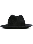 Lola Hats Low Fedora Hat, Women's, Black, Rabbit Fur