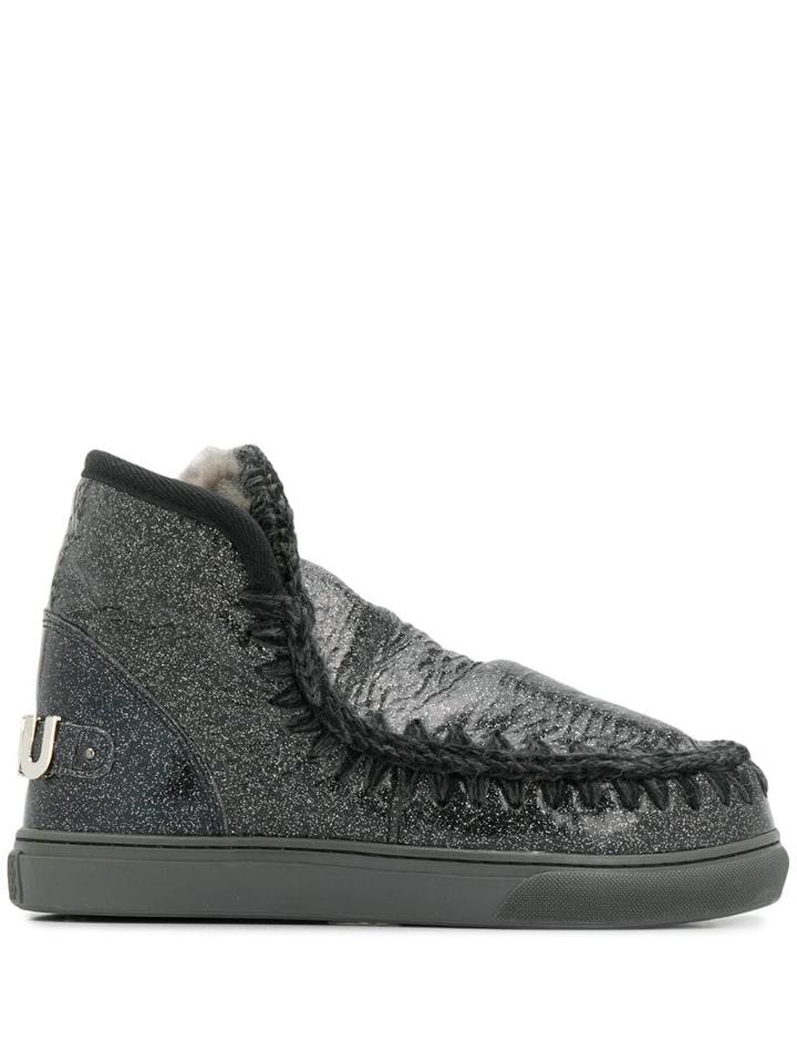 Mou Mou Fw111008c Eski Sneakers Metal Logo 3dcha Leather/fur/exotic