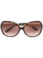 Gucci Eyewear Tortoiseshell Oversized Sunglasses - Multicolour